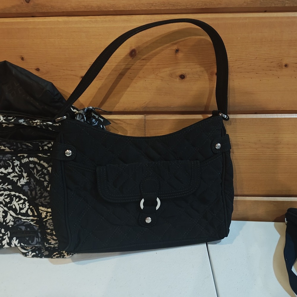 Vera Bradley Dark Purse Bundle 3 Purses Black, Black & White, Navy B5 - Picture 3 of 7
